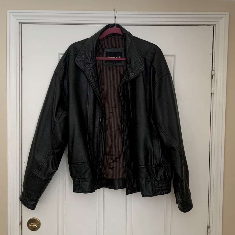 Pierre Cardin soft leather bomber jacket